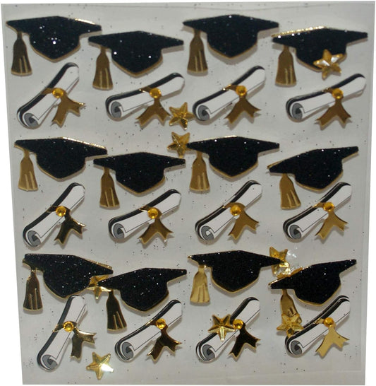 33105 - Grad Cap & Diploma Stickers 33p - [File 21]