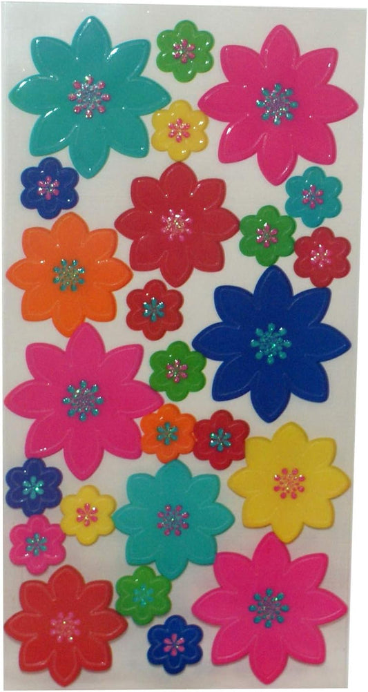 33107 - Bright Flowers Stickers 50 pc - [File 21]