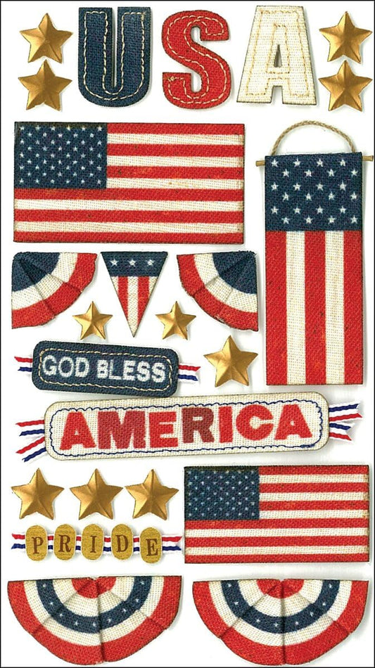 33112 - Jolee's God Bless USA Stickers - [File 21]