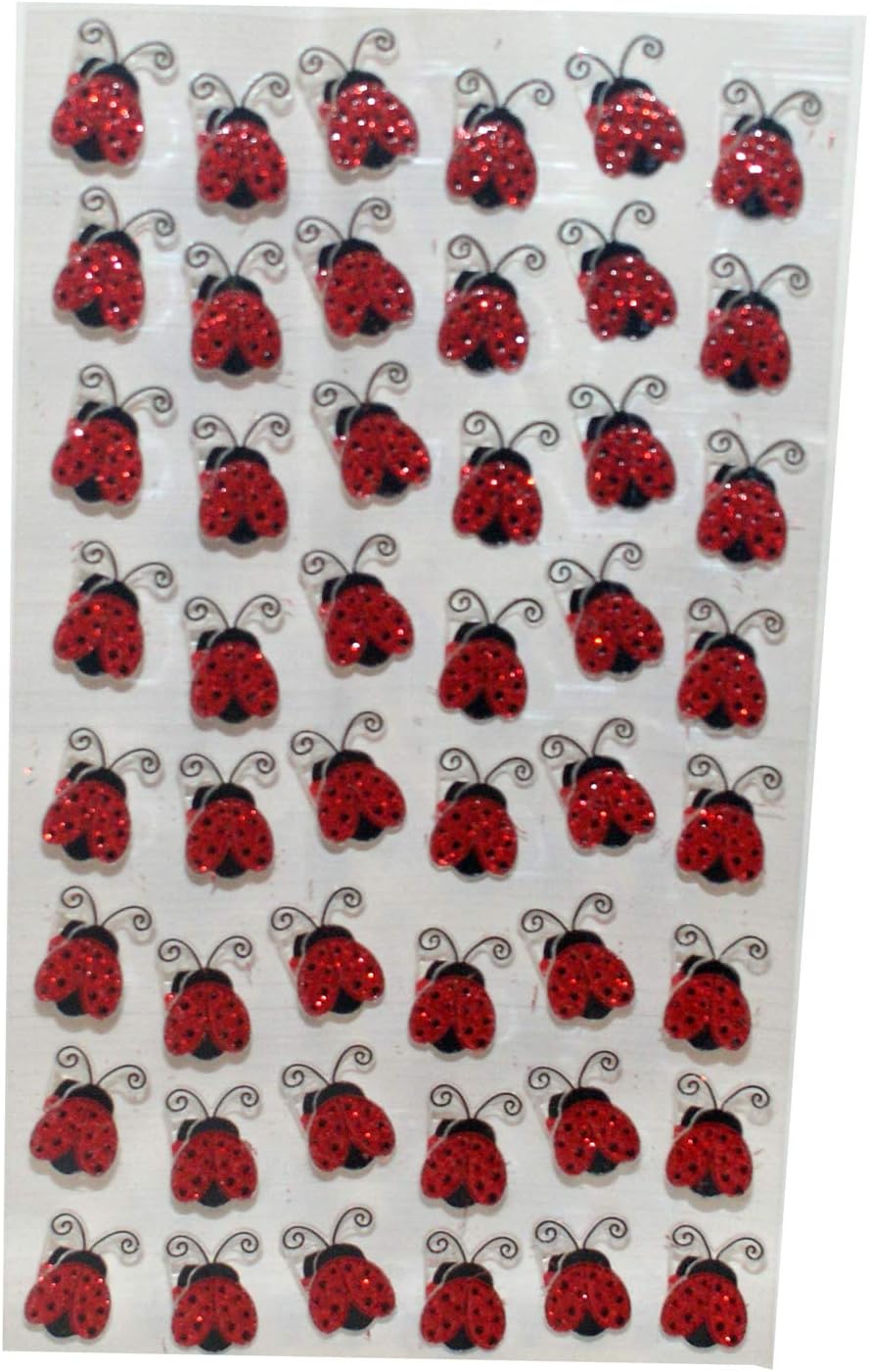 33114 - Red Ladybug Stickers 48 pc - [File 21]