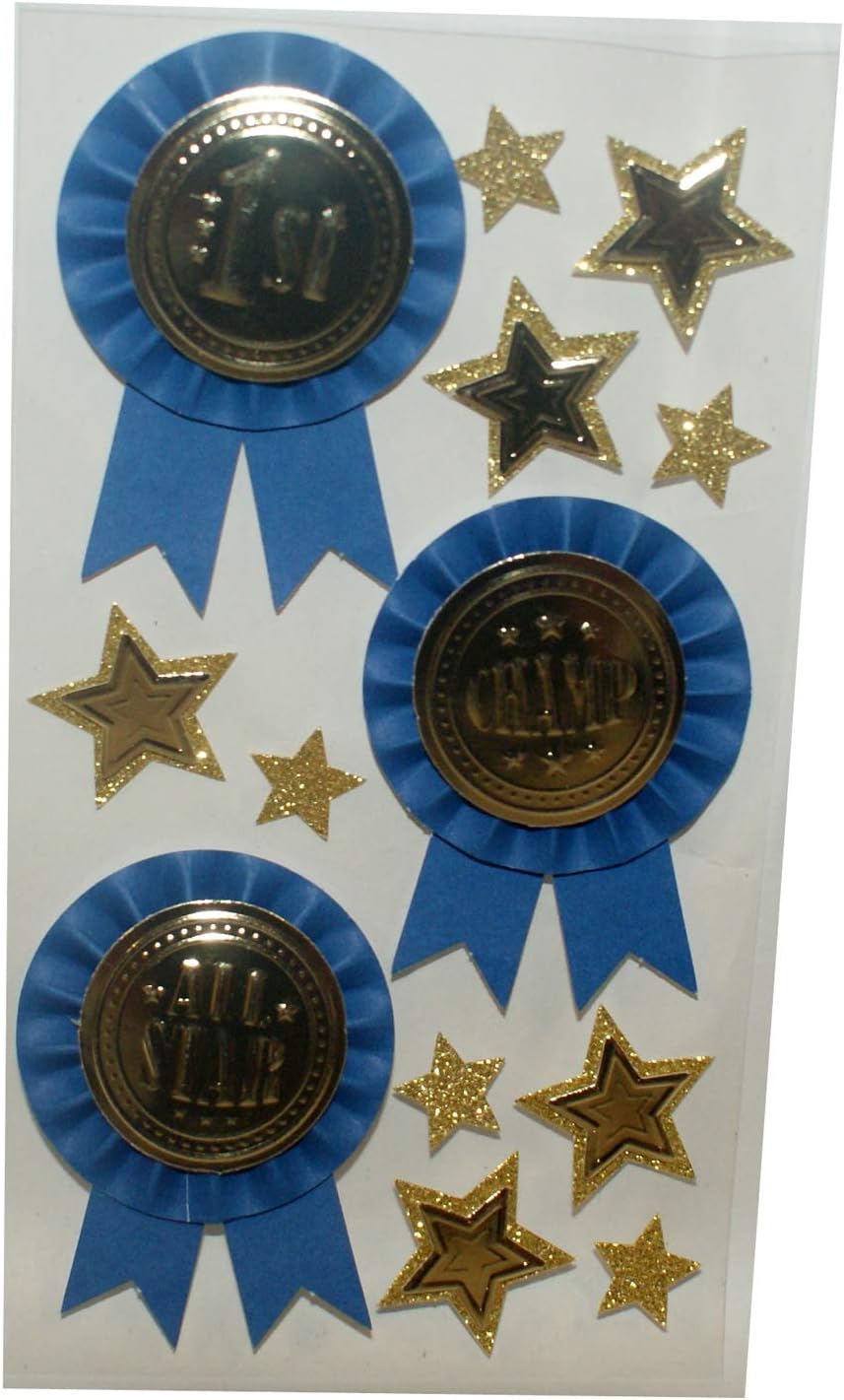 33129 - Blue Ribbon Stickers 13 pc - [File 21]
