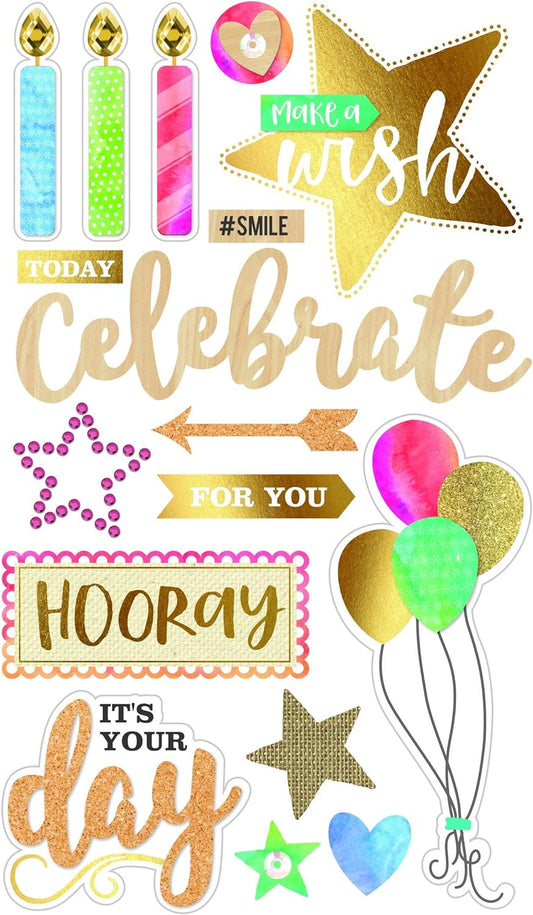 33152 - Celebrate Stickers 17pc - [File 21]
