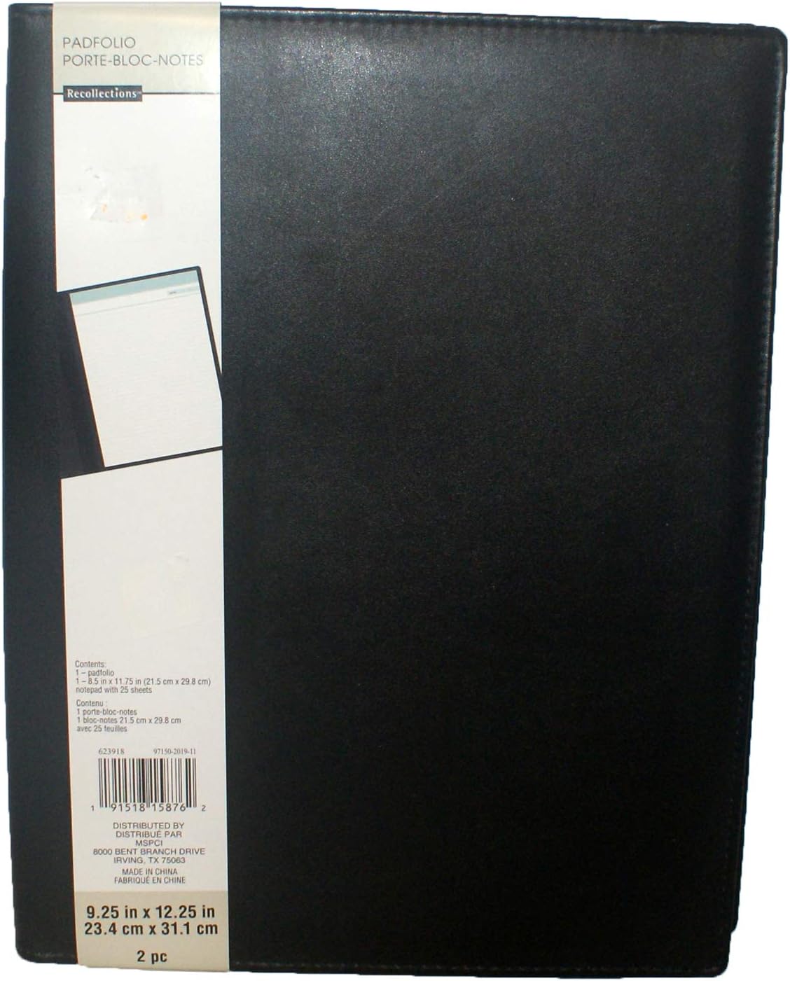 33195 - Padfolio 9.25x12.25" Black - [2-4]
