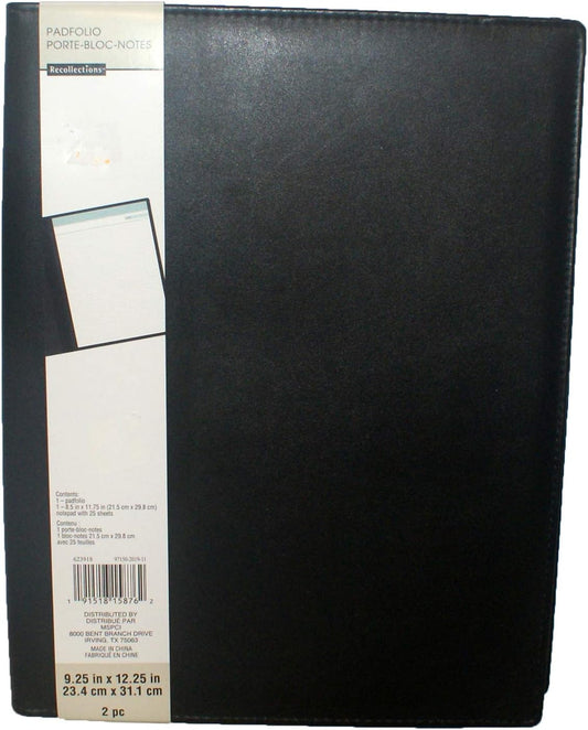 33195 - Padfolio 9.25x12.25" Black - [2-4]