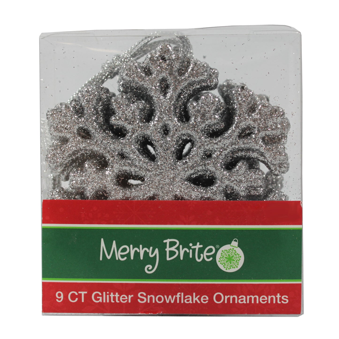 3320 - 3.35" Glitter Silver Snowflakes |Pod 1-73|