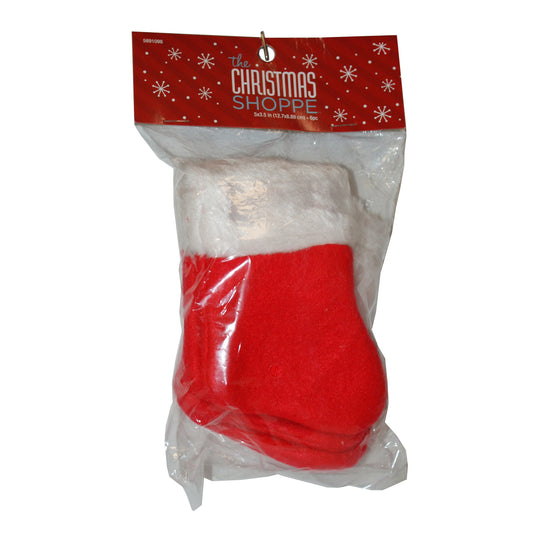 3321 - Set of 6 Mini 5" Christmas Stockings |Pod 2-50|