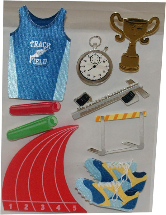 33246 - Track & Field Stickers 9 pc - [File 22]