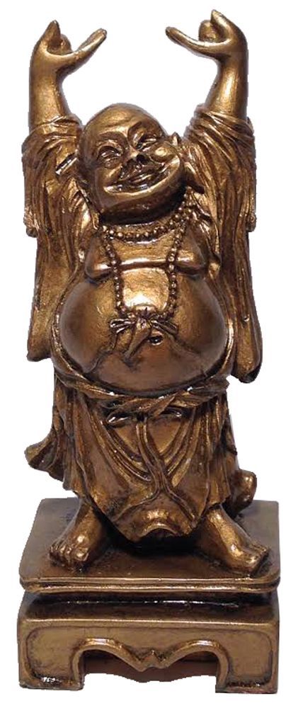 3326 - 6" Gold Buddha - Hands Up - |BU-14|