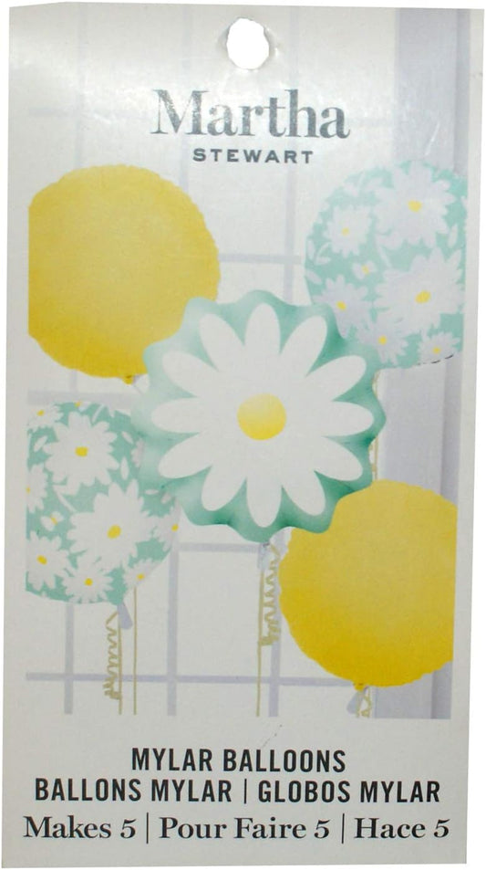 33278 - Mylar Balloons 5 pc Daisies - [File 22]