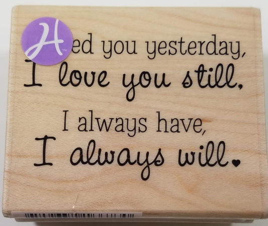 33281 - I Love You Rubber Stamp - [R-29]