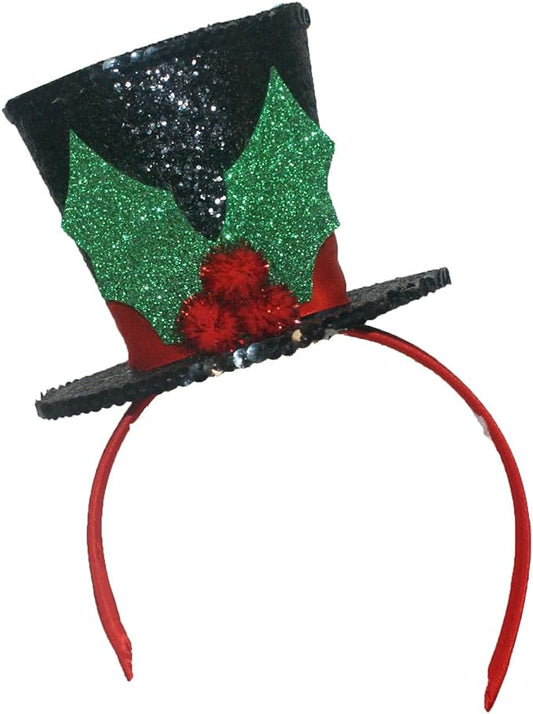 33324 - Black Top Hat Headband - [Pod 1-10]