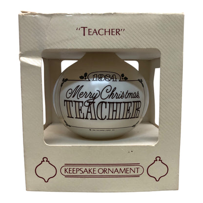 33358 - Set of 3 Keepsake Glass Holiday Ornaments for Teacher |Pod 1-66|