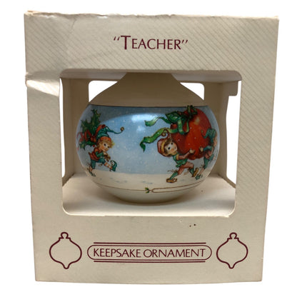 33358 - Set of 3 Keepsake Glass Holiday Ornaments for Teacher |Pod 1-66|