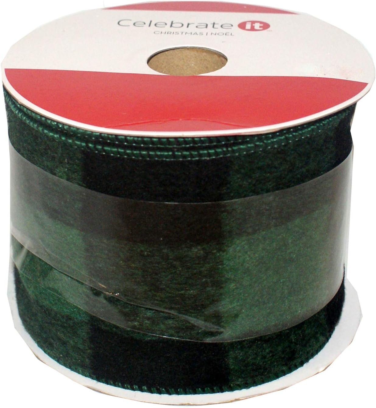 33369 - 3.5" Green Velvet Ribbon 25' - [2-19]