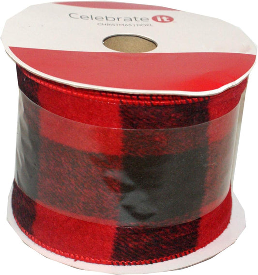 33418 - Red/Black Ribbon 3.5" x 25' - [2-19]