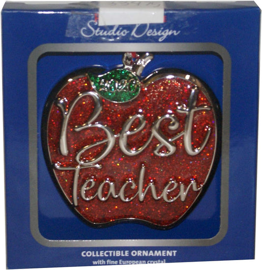 33475 - Best Teacher Apple Ornament 2020 - [Pod 1-62]