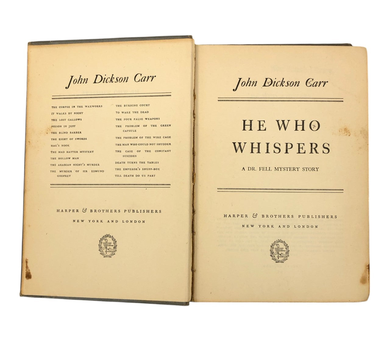 33486 - He Who Whispers 1st Edition Print Book for Media and Book Enthusiasts, Classic Collector's Item |8-2|