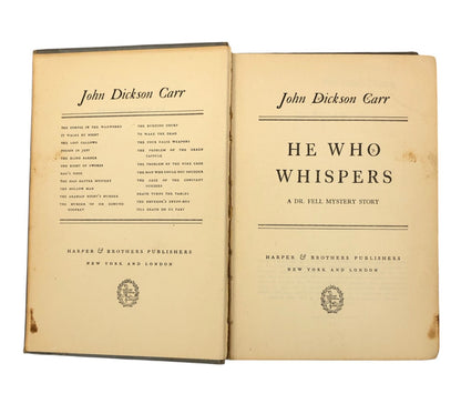 33486 - He Who Whispers 1st Edition Print Book for Media and Book Enthusiasts, Classic Collector's Item |8-2|