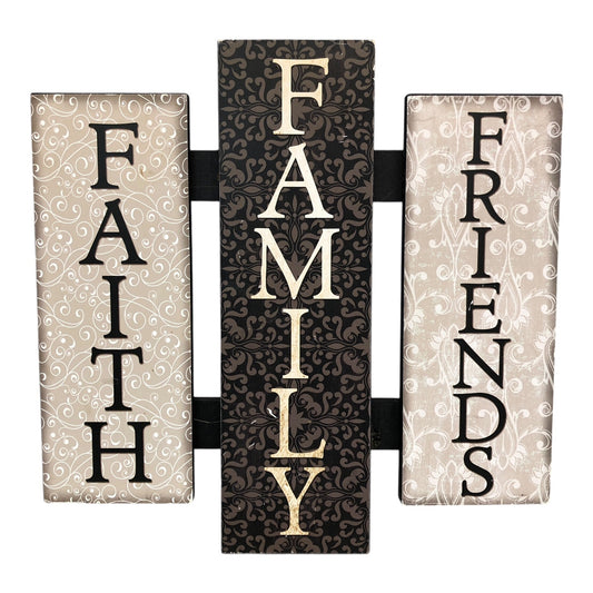33733- Faith Family Friends Inspirational Home Plaque Decor |POD 1|