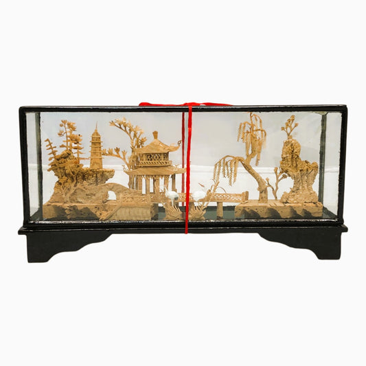 33734 - Handcrafted Cork Carving Diorama Sculpture 2315 |20-25|