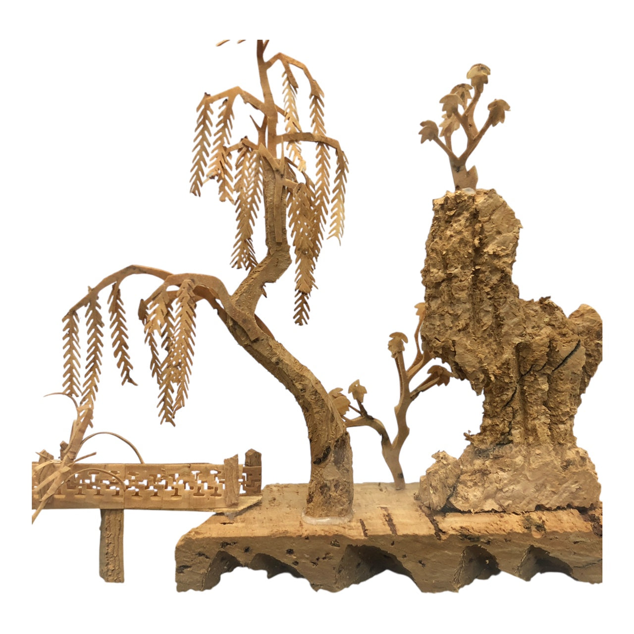 33734 - Handcrafted Cork Carving Diorama Sculpture 2315 |20-25|