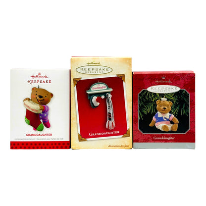3383 - Hallmark 3PC Granddaughter Christmas Ornaments |Pod 1-66|