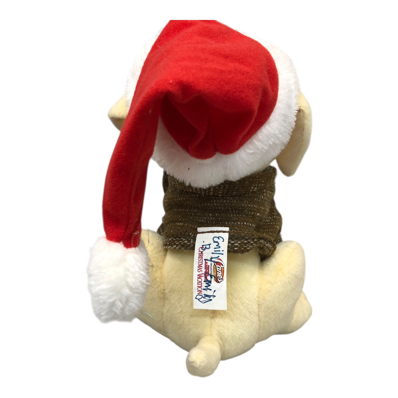 33911 - RAISING CANE CLARK GRISWOLD PLUSH SANTA DOG
