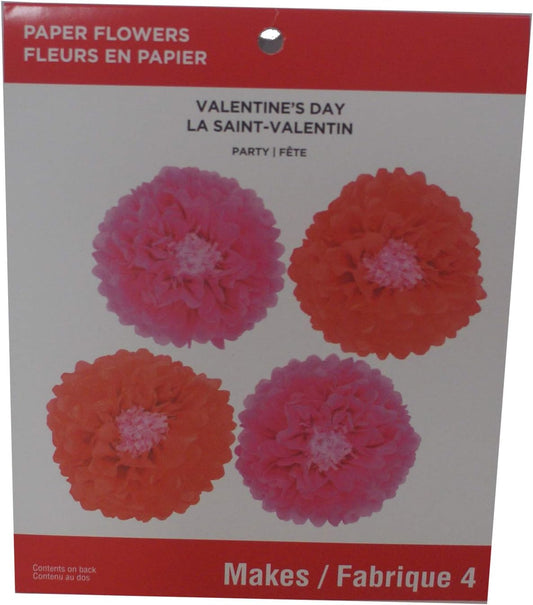 33926 - 4 Valentine's Day Paper Flowers |5-14|