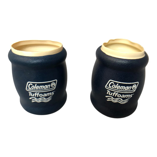 34027 - Set Of 2 Vintage Coleman 4" Tuffoams Koozies |Z-94|