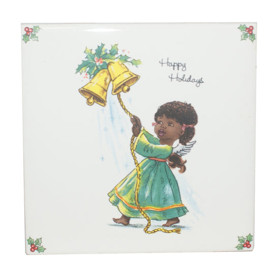 34181 - 4" Happy Holidays Tile Angel |7-32|