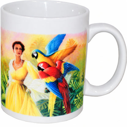 34207 - Lady With Macaws Coffee Mug |TBD|