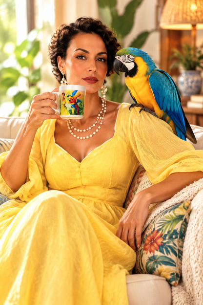 34207 - Lady With Macaws Coffee Mug |TBD|
