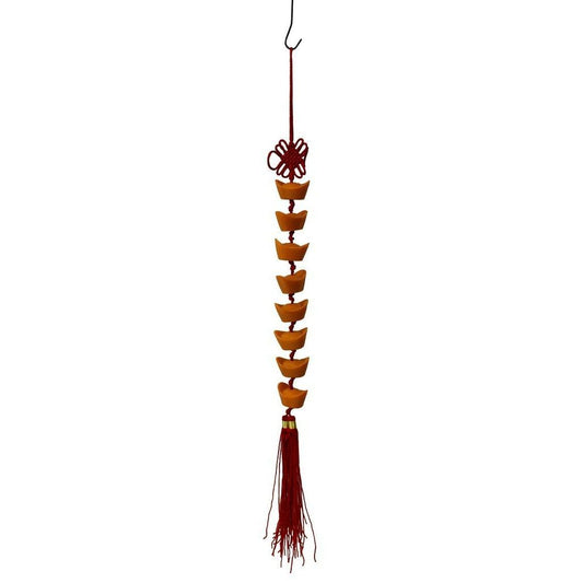 344 - 28" 8 Ingot Charm Hanging Orange - |P-15|