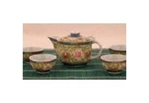 3454 - Exquisite 5 pcs Porcelain Tea Set In Beautiful Color Gift Box - |A-14 Top|
