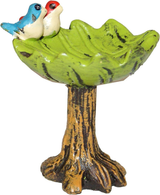 3456 - 2" Color Bird Bath - Two Birds  |14-22|
