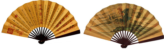 3465 - 13" Silk Fan House on River - |W-30|