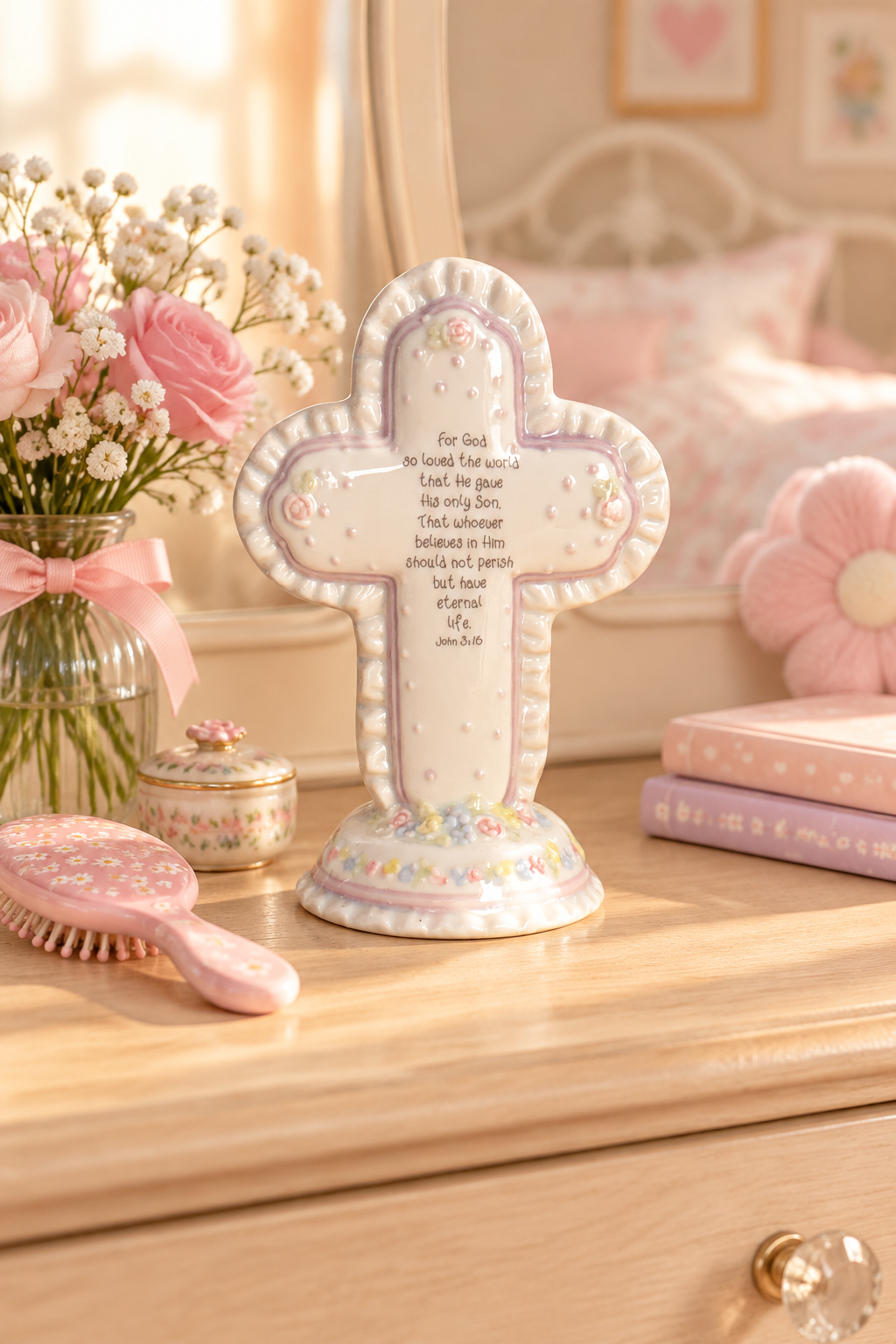 34737 - Precious Moments 5" Porcelain Cross |TBD|