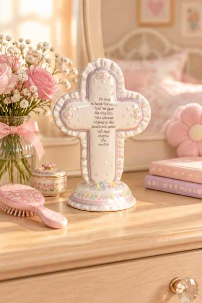 34737 - Precious Moments 5" Porcelain Cross |TBD|