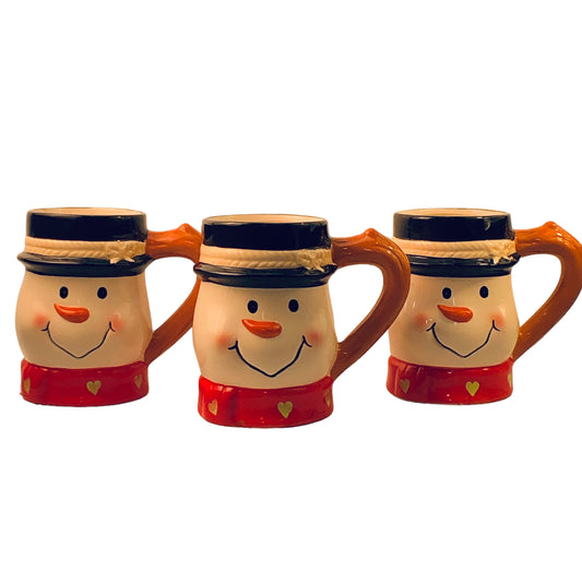 34806 - Set of 3 Snowman Mugs - |H-49|