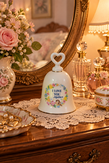 34872 - 4.5" I Love You Mother Porcelain Bell |9-26|