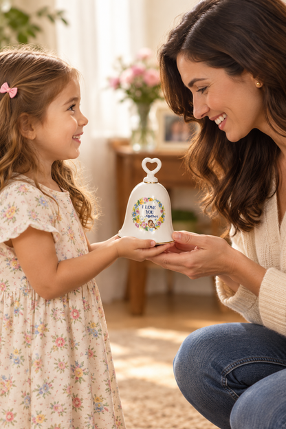 34872 - 4.5" I Love You Mother Porcelain Bell |9-26|