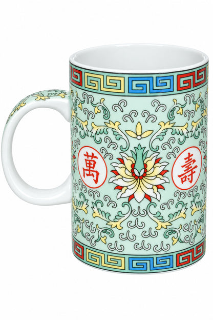 34873 - Asian Green Floral Mug 5" |TBD|