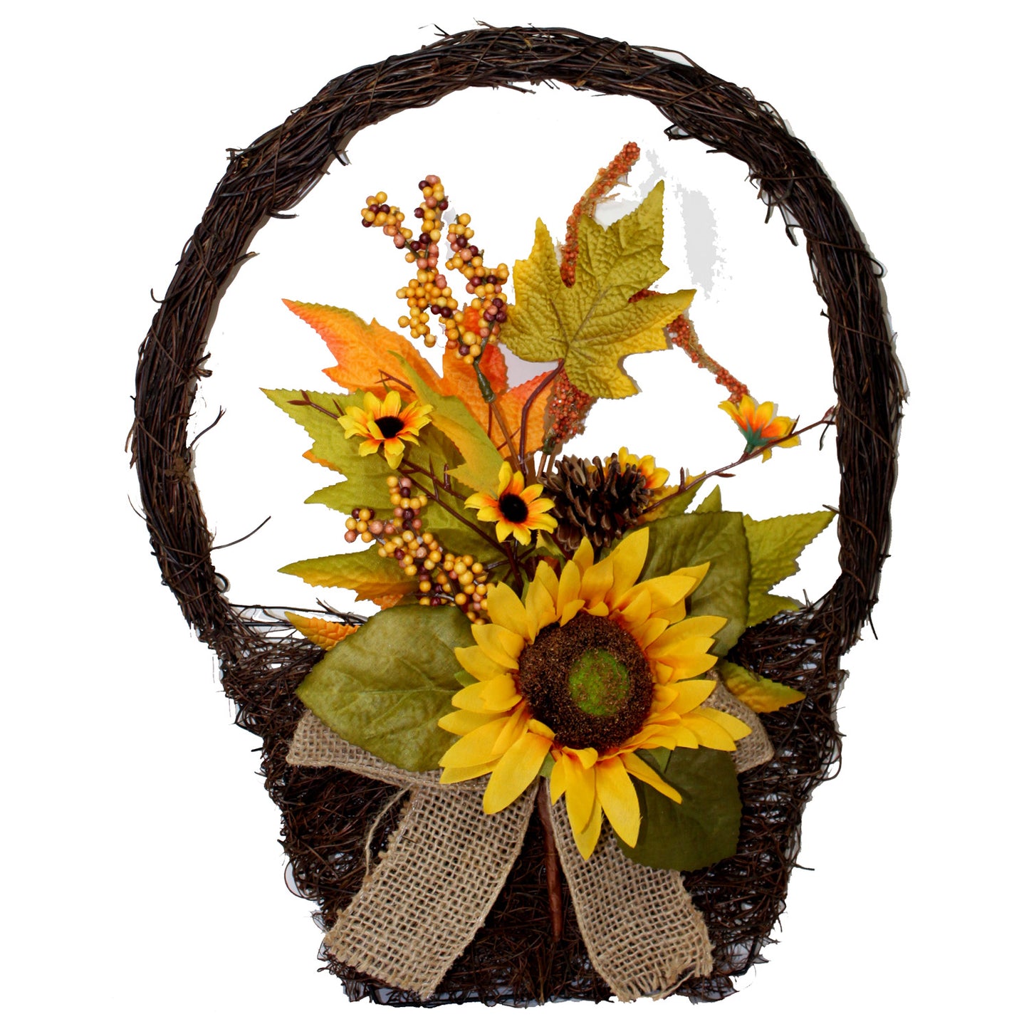 3490 - 16" Fall Floral Wreath Sunflower - |BH-F|