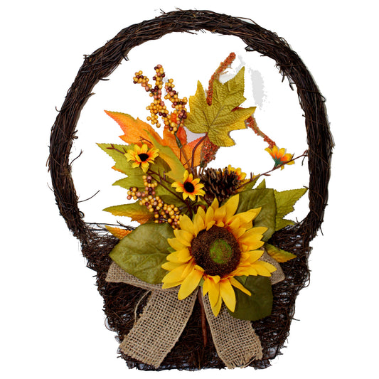 3490 - 16" Fall Floral Wreath Sunflower - |BH-F|