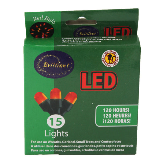 3494 - 15 Brilliant LED Lights Red - |G-42|