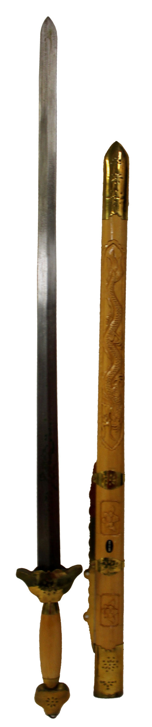 3498 - Tai Chi Sword Dragon Carved - |4-D Down|