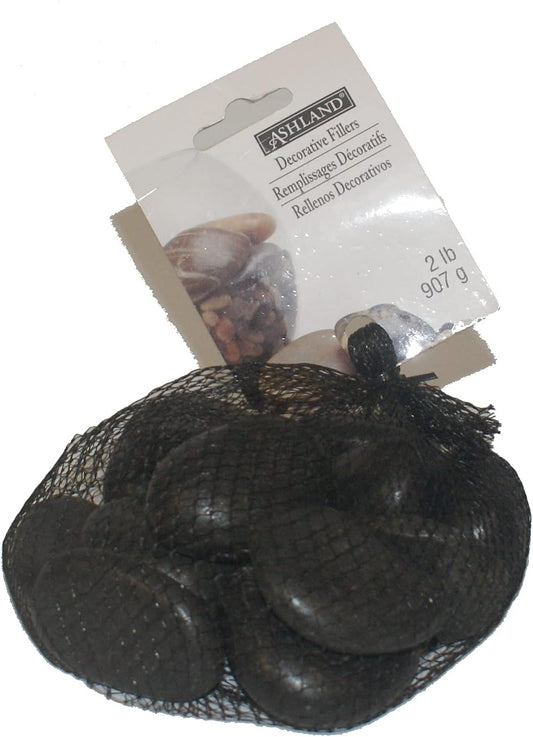 35242 - Three Packs of 2 lb Total 6 lbs Black Stones Craft Vase Fillers |TBD|