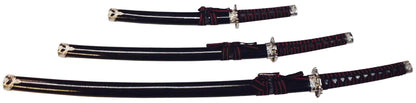3538 - Sword Set 3pc Burgundy with Stand - |215|