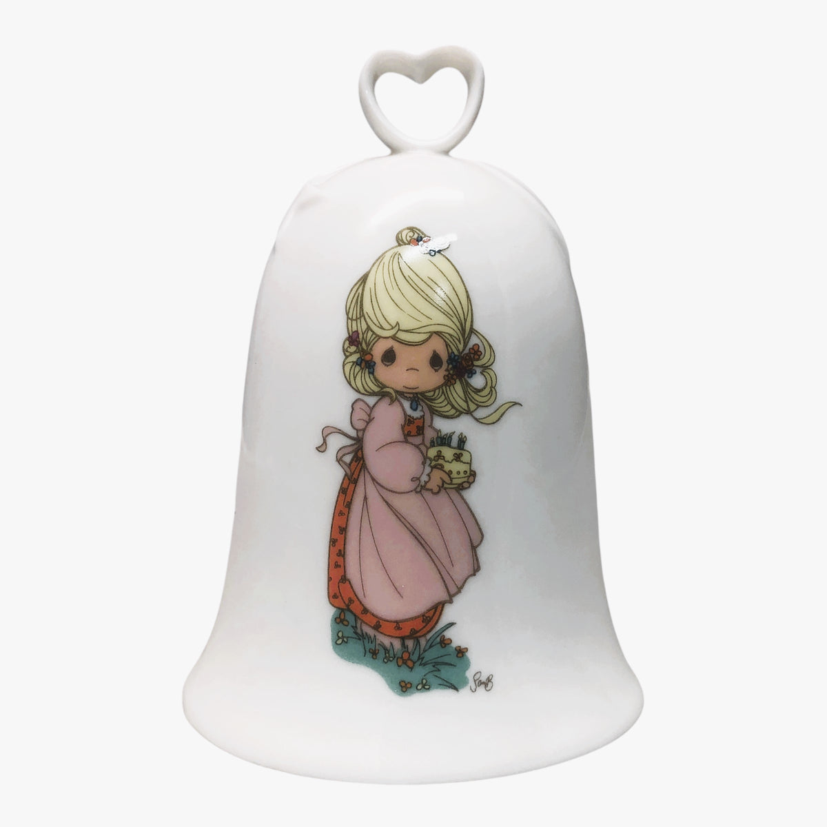 35404 - Precious Moments Heart Handle Bell 5" |TBD|