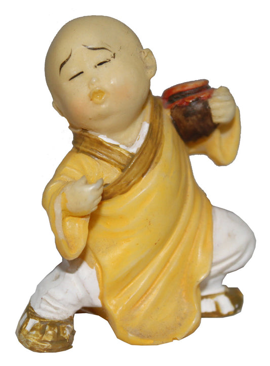 3549 - 2" Yellow Buddha Boy - Jar - |BU-7|